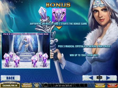 Arctic Treasure payout table