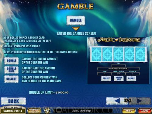 Arctic Treasure payout table