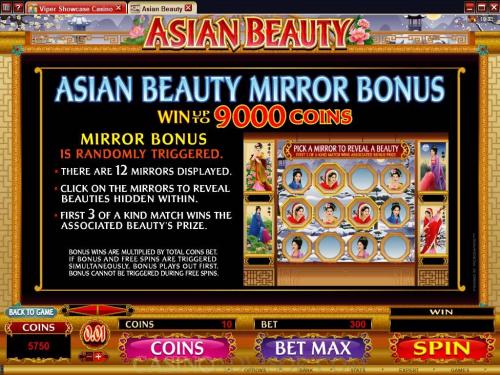 Asian Beauty payout table