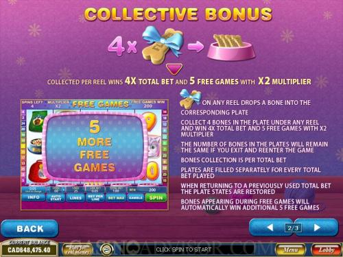 Cute & Fluffy payout table