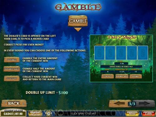 Fairy Magic payout table