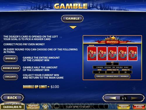 From Russia with Love payout table