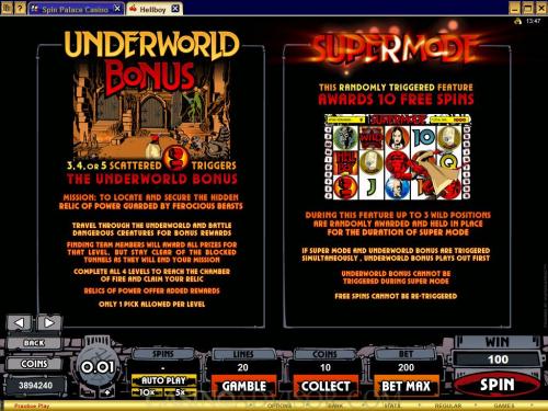 Hellboy payout table