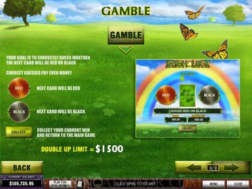 Irish Luck payout table