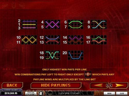 IronMan payout table