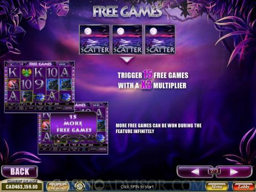 Panther Moon payout table