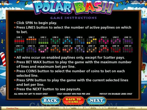 Polar Bash payout table