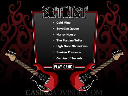 Rock On payout table