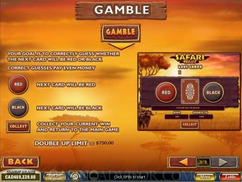 Safari Heat payout table