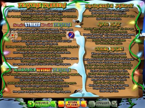 Santa Strikes Back payout table
