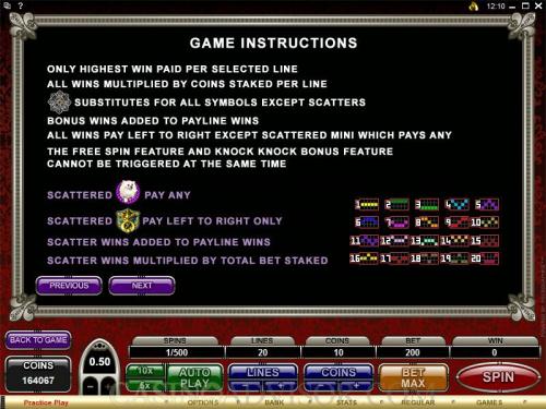 The Osbournes payout table