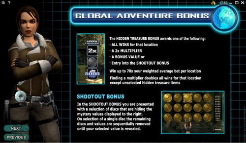 Tomb Raider Secret of the Sword payout table