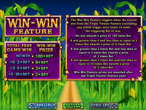 Triple Twister payout table